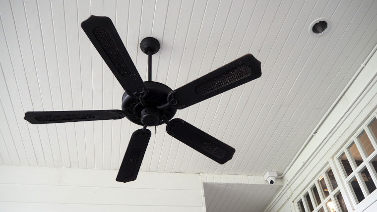 Ceiling fan on porch